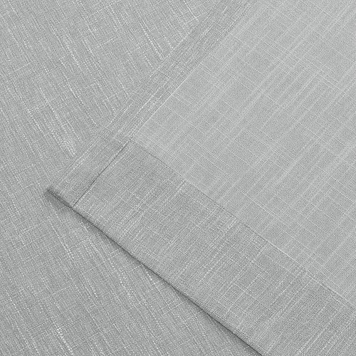 Image of Vision Home Gray Pinch Pleated Semi Sheer Curtains Textured Light Filtering Window Curtains 72 inches for Living Room Bedroom Silver Grey Pinch Pleat Drapes with Hooks Back Tabs 2 Panels 40 inch Wx72 L