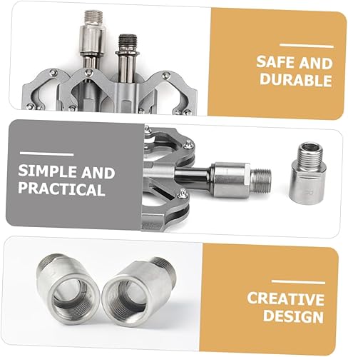 Miniatura 7 de 2 unids Pedal Extensor Adaptador de pedal de bicicleta de carretera Espaciadores de pedal Extensores de eje Pedal portátil para bicicleta Accesorios