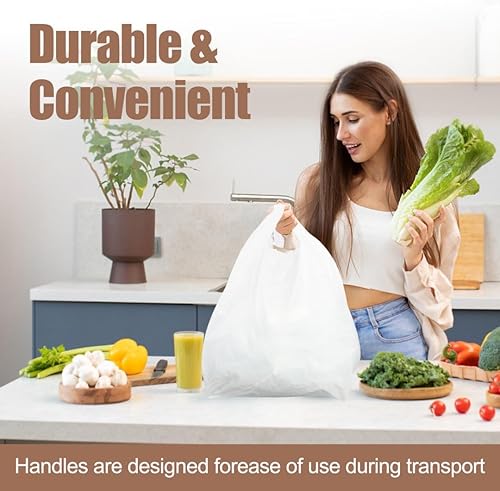 Miniatura 7 de ROYALNA - Bolsas de plástico reutilizables y desechables para restaurantes, tiendas de conveniencia, alimentos, 12 x 6.5 x 21 pulgadas