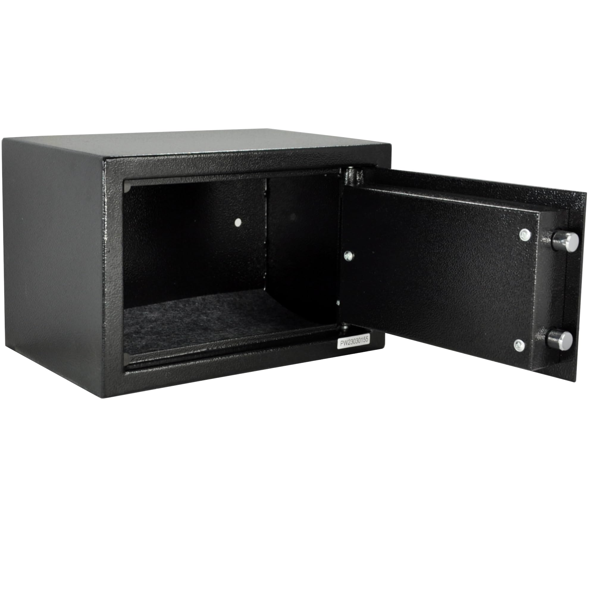 Caja fuerte para muebles, 30 x 20 x 20 cm, color negro | Cerradura mecánica de combinación + cerradura de doble barba, caja fuerte para armario, caja fuerte de pared, 8 kg