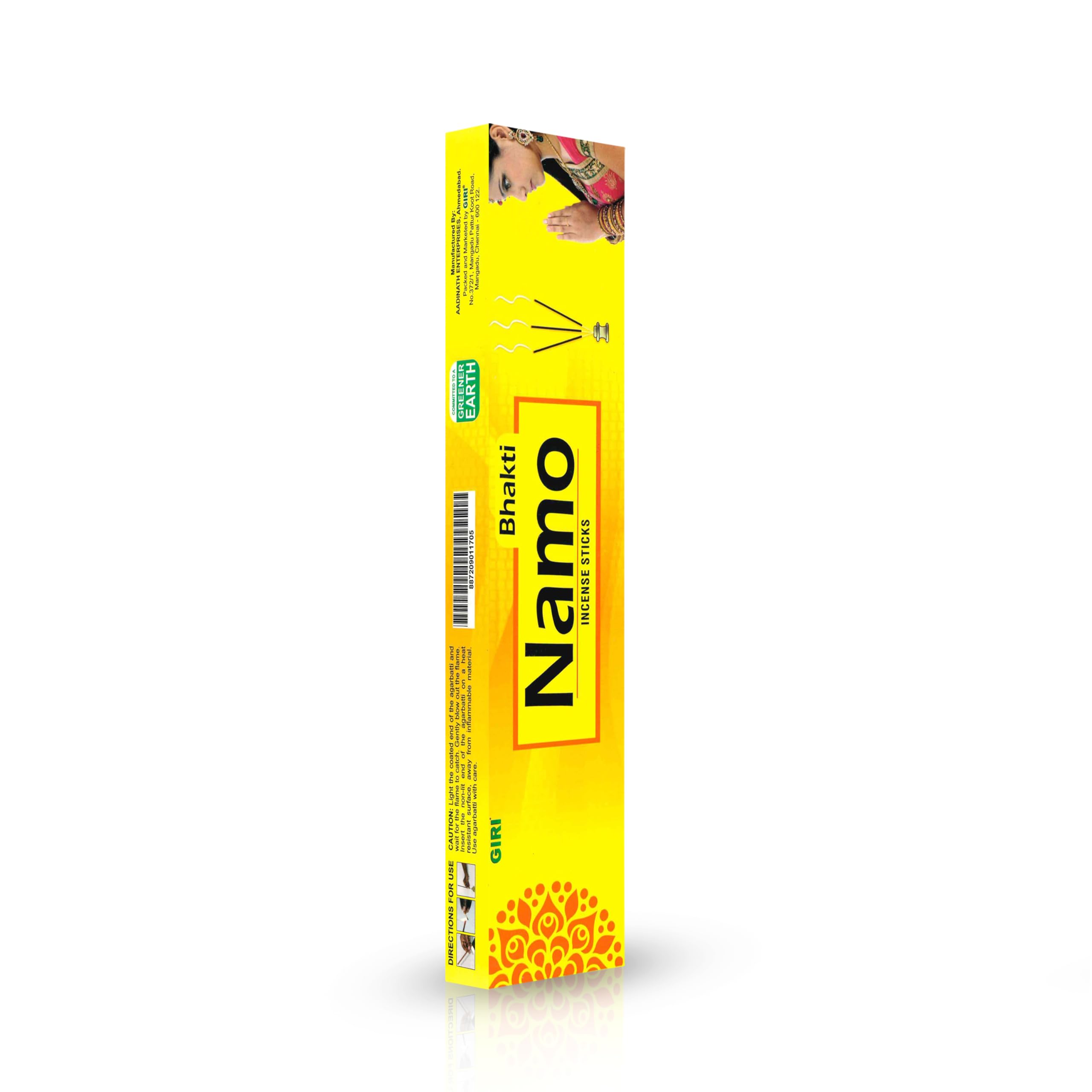 Giri Namo Bhakti Incense Sticks - 50 Sticks | Fresh Fragrance/Agarbathi/Agarbatti for Pooja