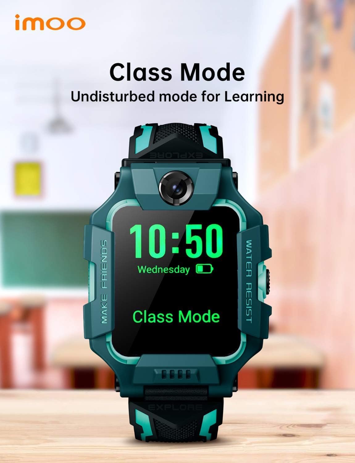 Imoo Watch Phone Z6 connected to a charging cable