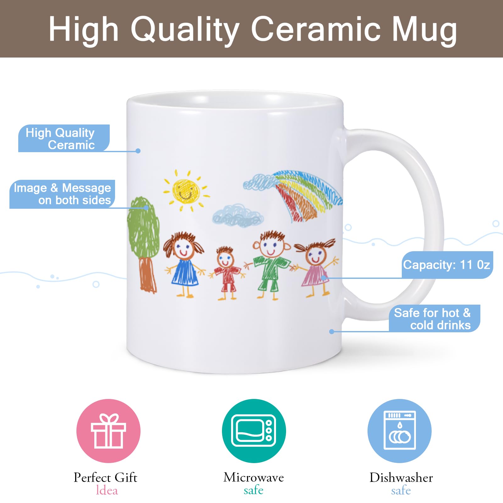 Taza Cerámica Feliz Cumpleaños Personalizada Nombre Regalo | Envío Gratis