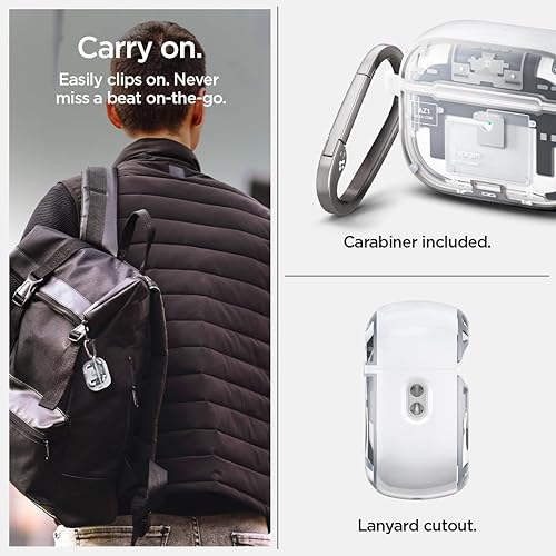 Miniatura 6 de Spigen Ultra híbrido (Mag Fit) diseñado para AirPods Pro de 2 generación 20222023 (cable USB-CLightning), imanes compatibles MagSafe integrados,