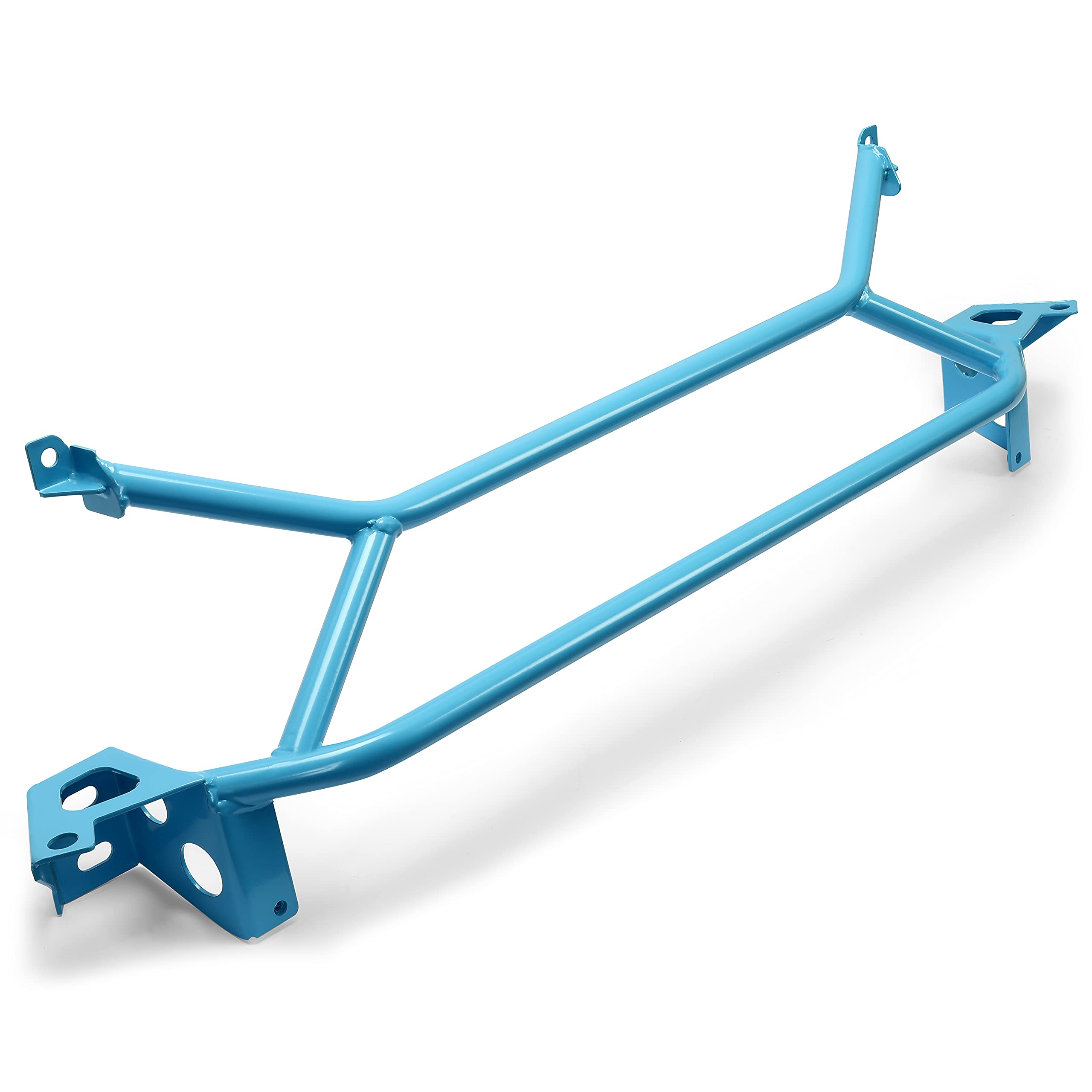 HECASA Front Power Brace Compatible with 2003-2006 Mitsubishi Evo 7 8 9 Powder Coated Steel Front Radiator Support Brace Blue