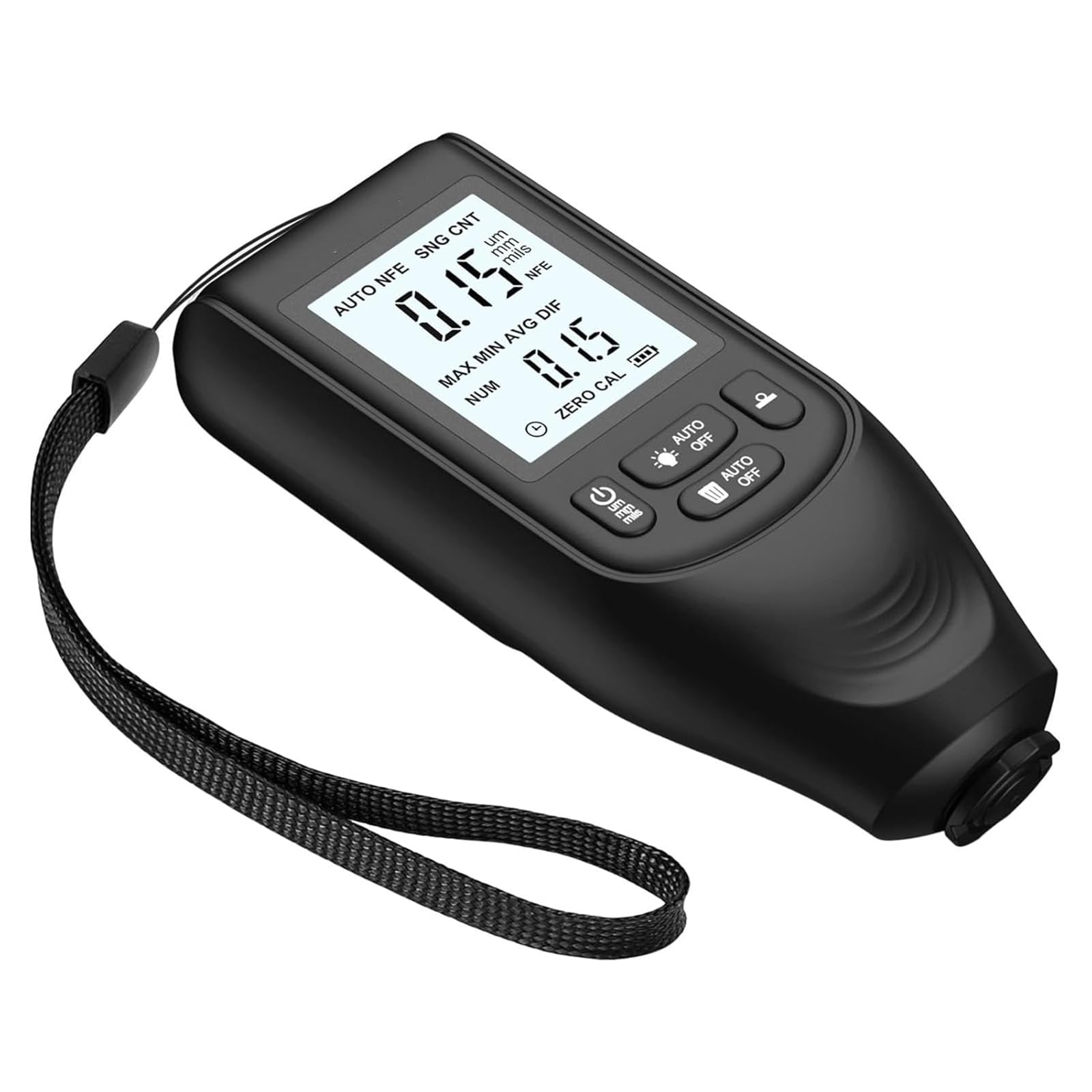 Misuratore Di Spessore Della Vernice, Tester Digitale Per Vernice Misuratore Di Spessore Della Vernice Per Autoveicoli, Campo Di Misurazione 0-2000UM E Calibrazione Zero E Calibrazione Multipunto