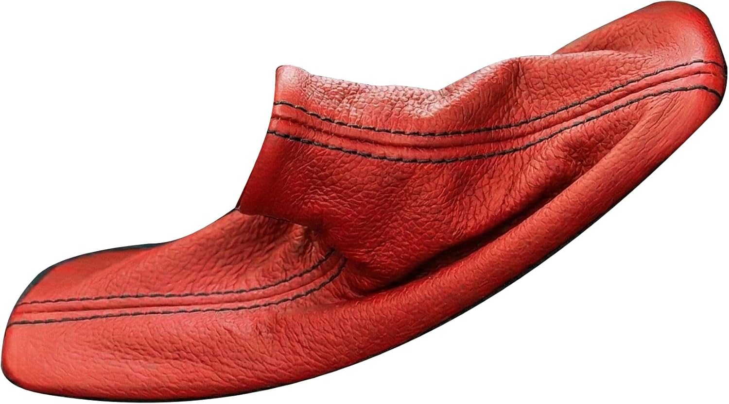RedlineGoods ebrake Boot Compatible with Nissan Maxima 1995-99. Tailor Made - not Universal. Genuine top-Grade Italian Red Leather with Black Thread