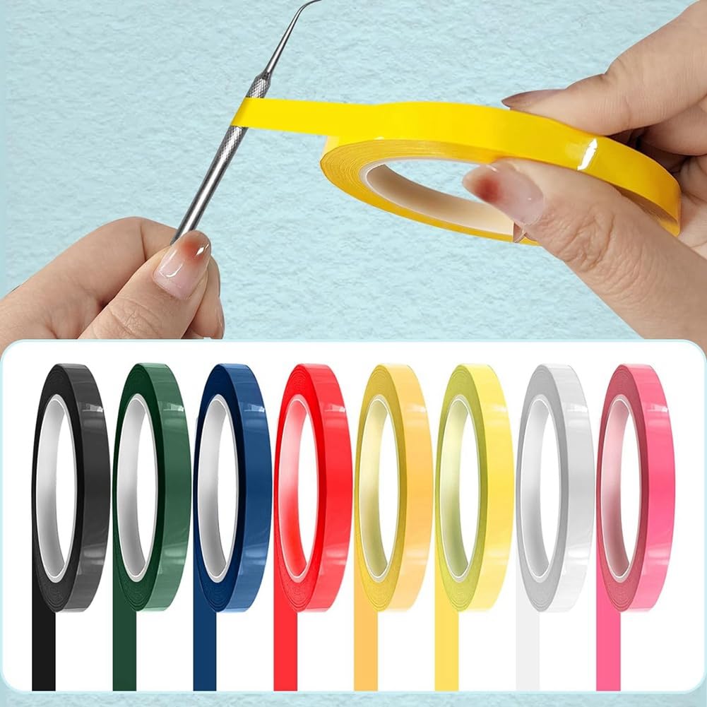 Lot de 16 rouleaux de ruban d'identification d'instruments, ruban pour autoclave de 216 pieds/x 0,4 pouces, stérilisable en autoclave à 270 °F (8 couleurs)