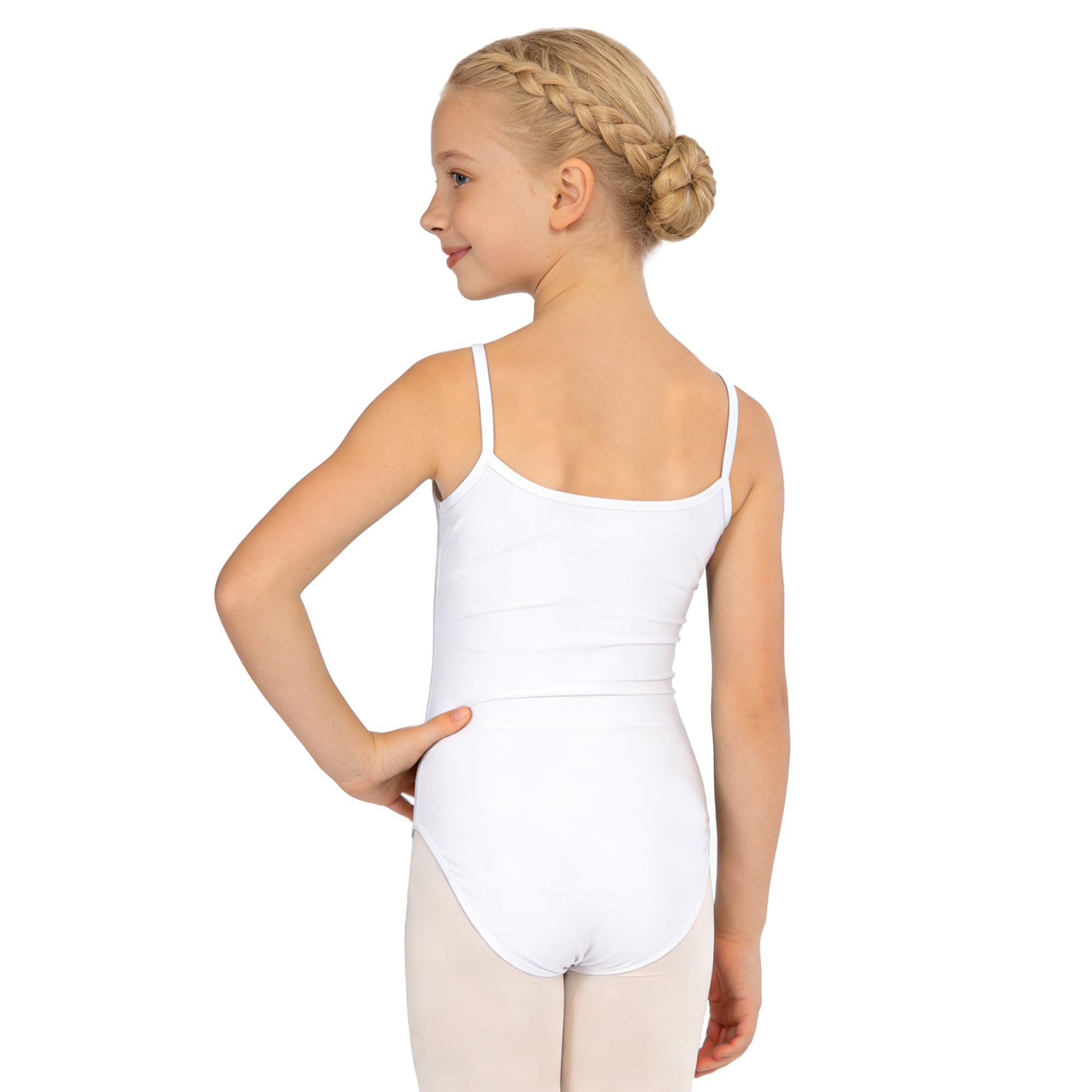 Wildarms Maillot Gimnasia Niña, Leotardo Ballet Sin Mangas, Cuello Redondo, Traje de Danza 1-12 Años — view 4