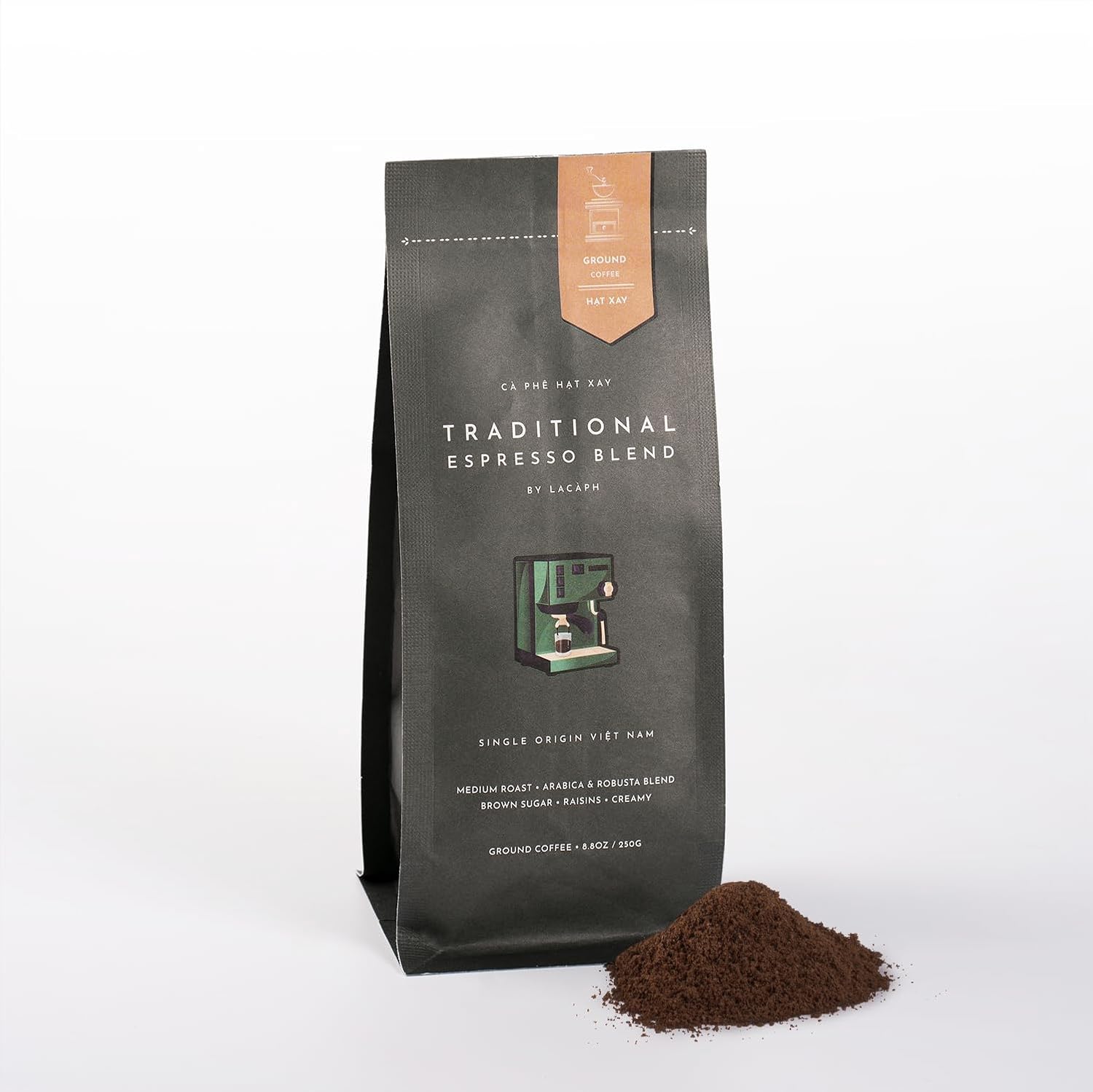 TRADITIONAL PHIN BLEND - Vietnamese Pre-Ground Coffee (17.6 Ounce (Pack of 1), Traditional Phin Blend)
