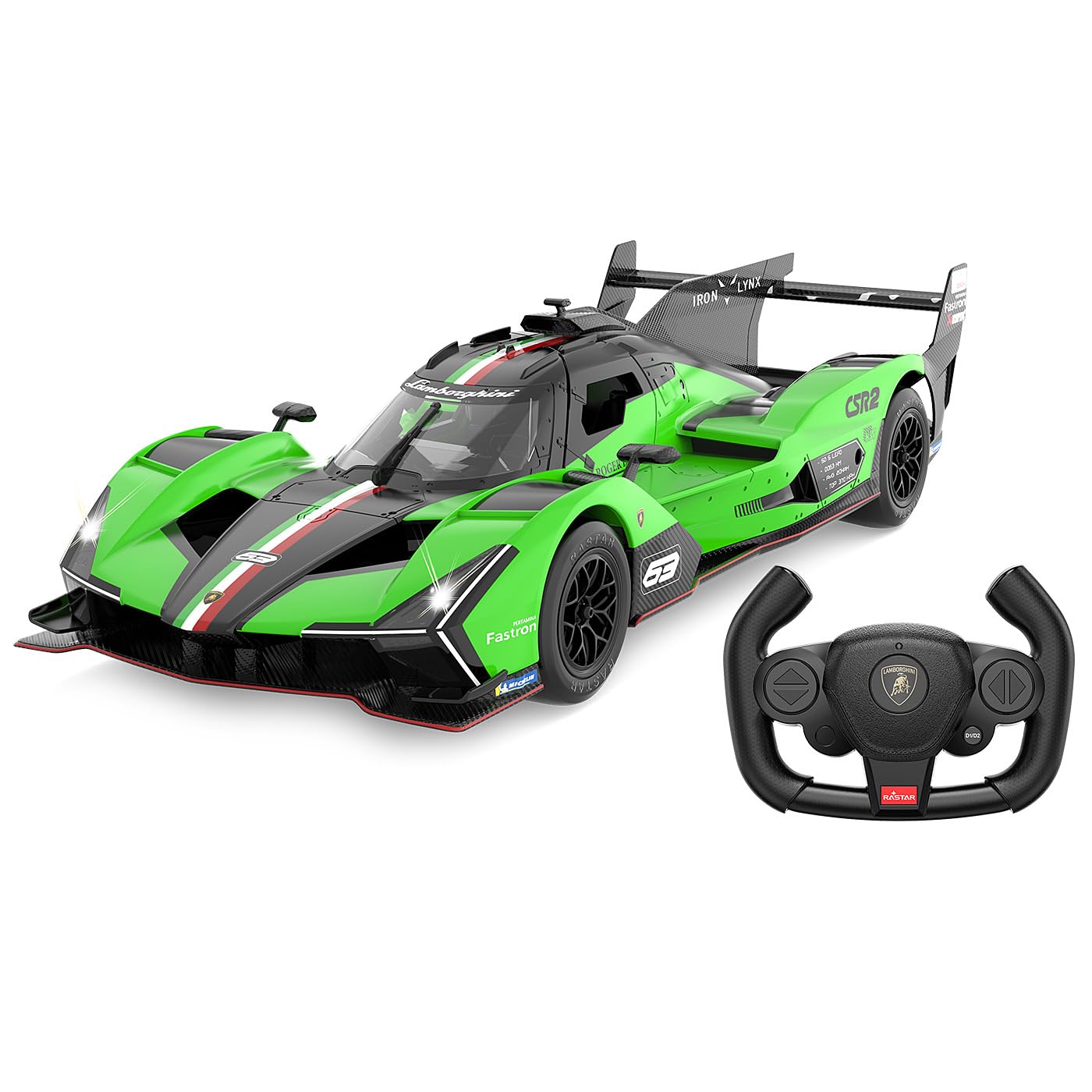 JAMARA 402205 Lamborghini SC63 LMDH 1:24 2,4 GHz – zdalnie sterowany samochód, samochód RC, zabawka dla dzieci z pilotem zdalnego sterowania, model samochodu, prezent dla dzieci, wierne lakierowanie
