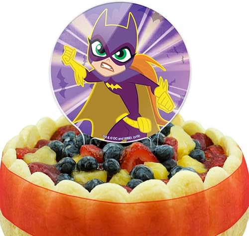 Miniatura 5 de Acrílico DC Super Hero Girls Batgirl Cake Topper Decoración de fiesta para boda, aniversario, cumpleaños, graduación