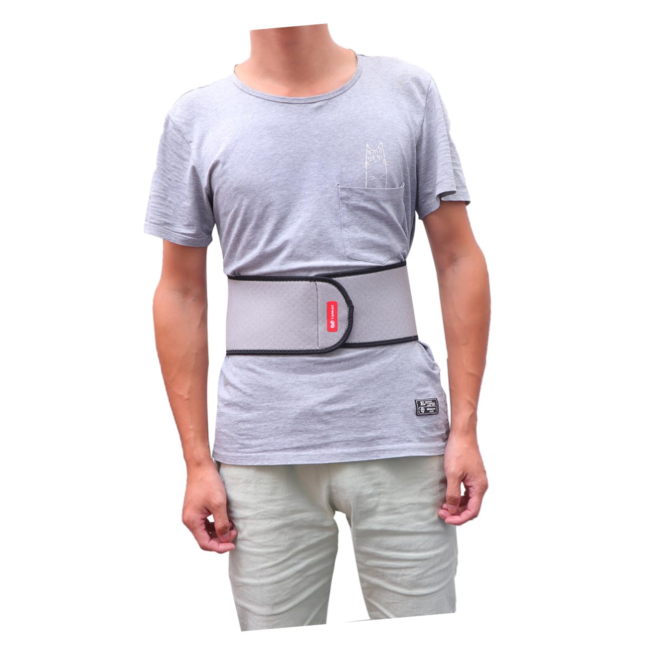 Beavorty Child's Sports Waist Supporter Breathable Mesh Back Belt for Exercise Lumbar Support Grey