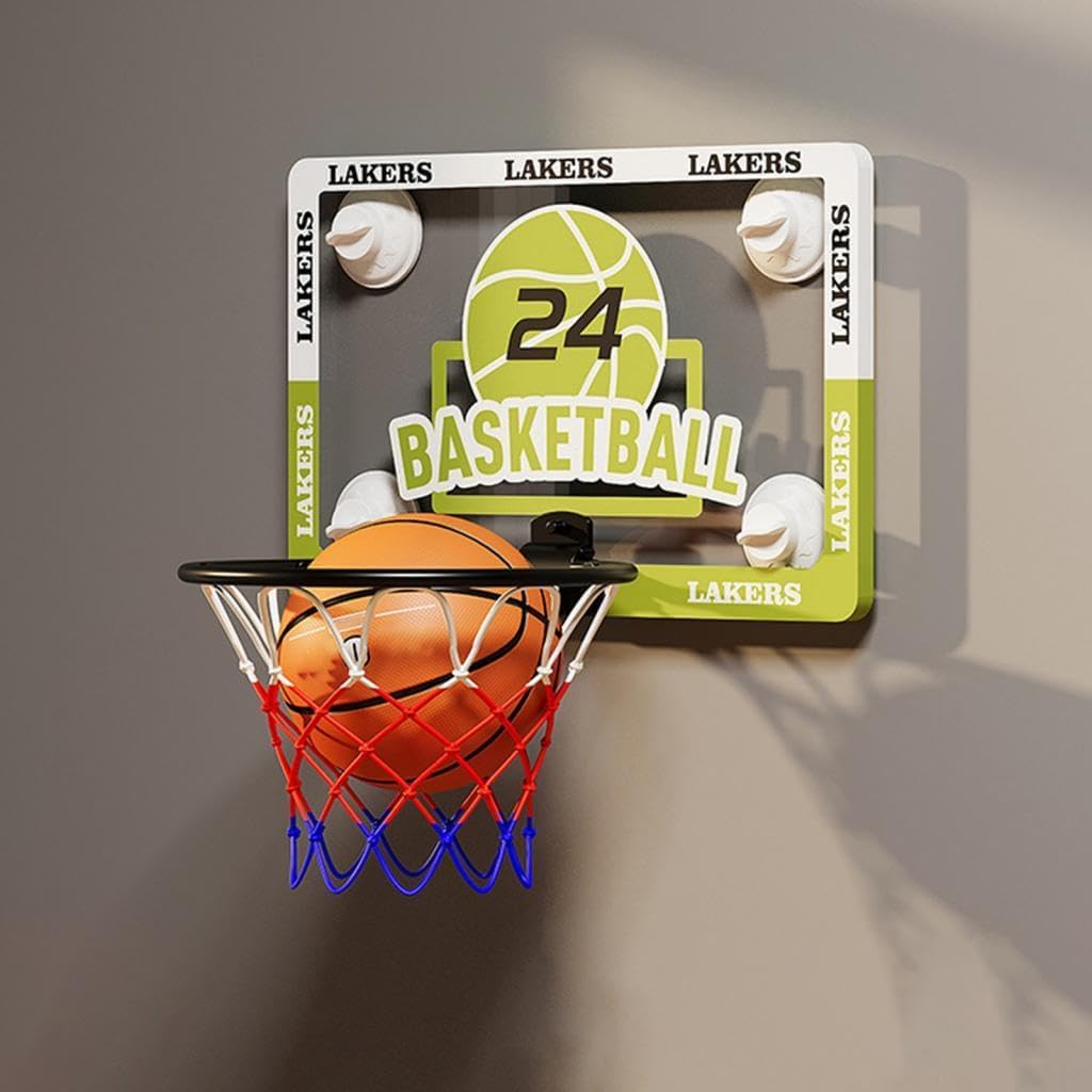 Wall Mounted Basketball Hoop with Suction Cup for Indoor Games and Family Fun, Small