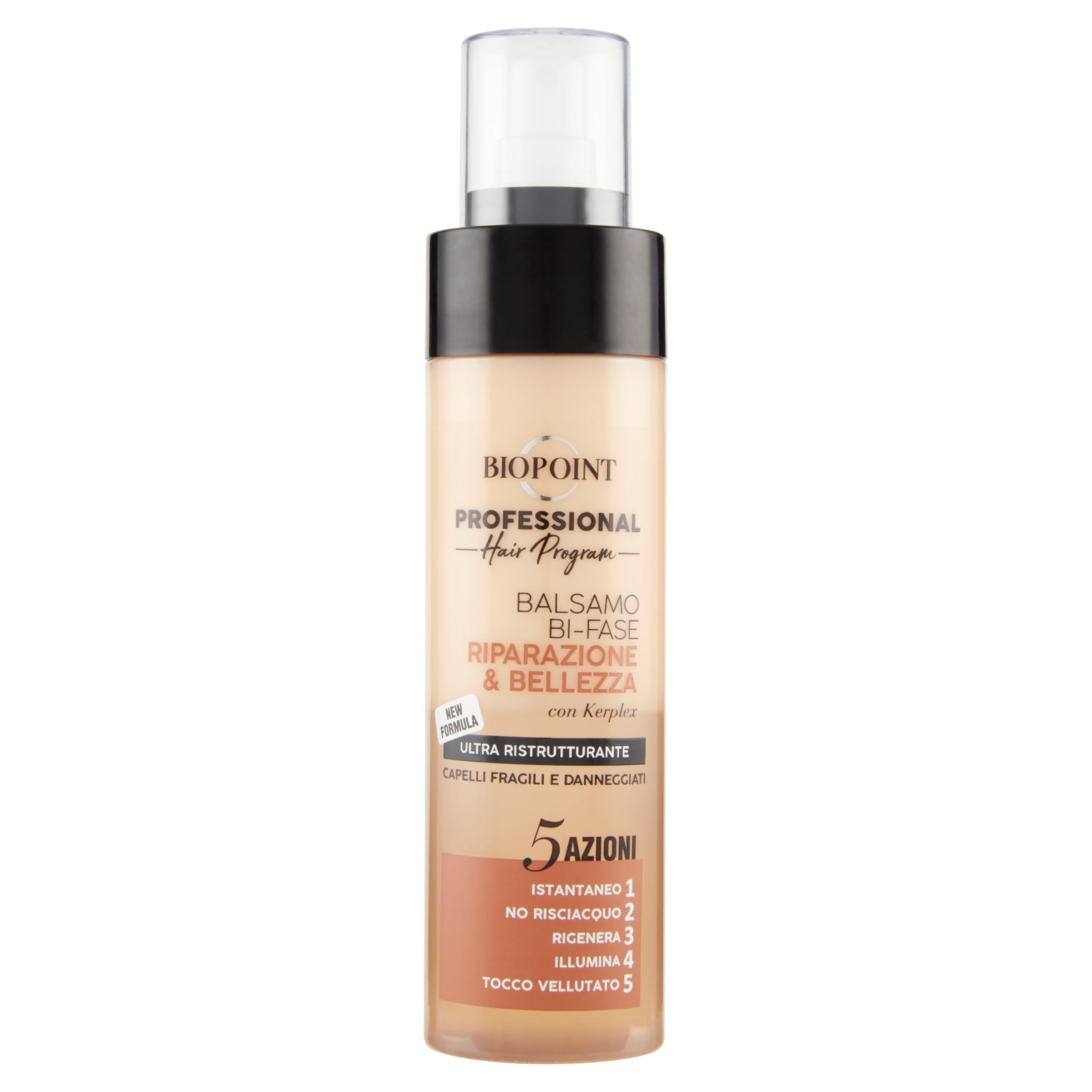 Biopoint Professional 5 Azioni Balsamo Bi-Fase pour Cheveux Fragiles et Dégoupillés - Rêve de Beauté et Renforcement Int