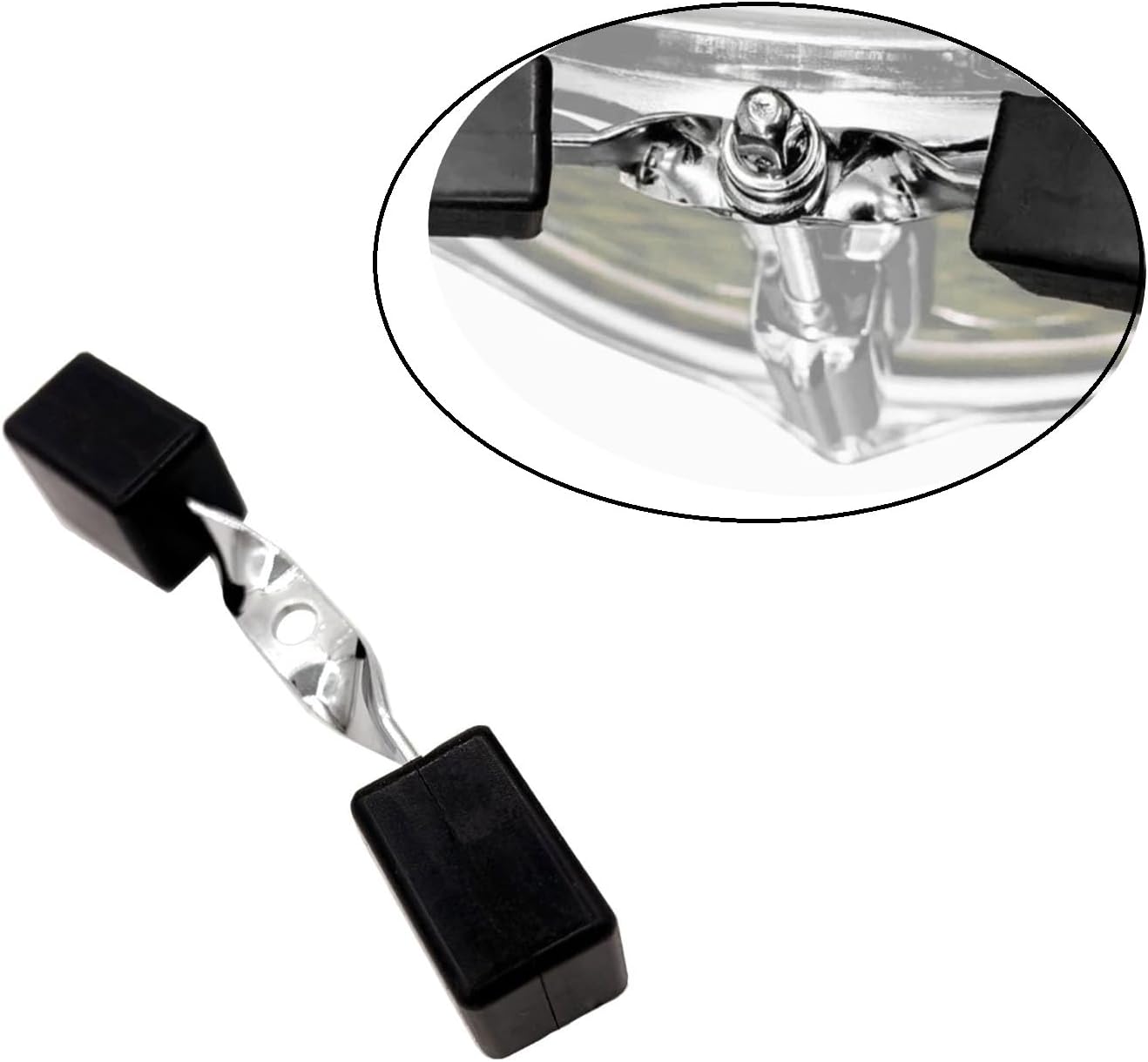 Jiayouy 2Pcs Drum Hoop Anti-collision Bracket Metal and Rubber Drum Rim Anti-impact Protector Hardware Part Accessories image 2