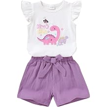 YOUNGER TREE Toddler Baby Girls Clothes Sunflower T-shirt + Bowknot Shorts with Cute Summer Girl Clothes Set