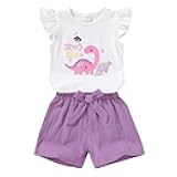 Toddler Baby Girls Clothes Sunflower T-shirt + Bowknot Shorts with Cute Summer Girl Clothes Set