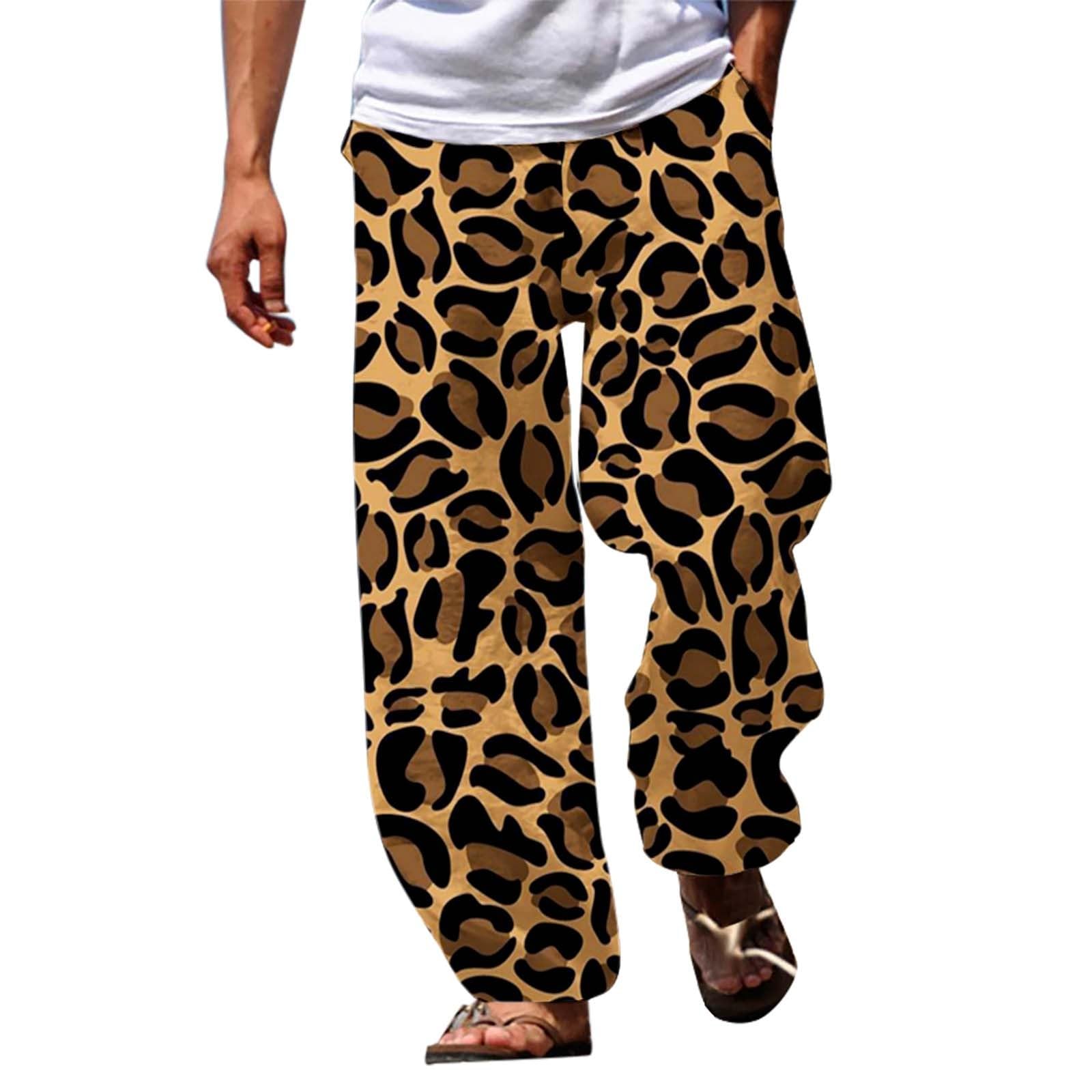 Jogginghose Herren Mit Leoparden Print - Bequeme Freizeithose Mit Stretch Und Elastischem Bund