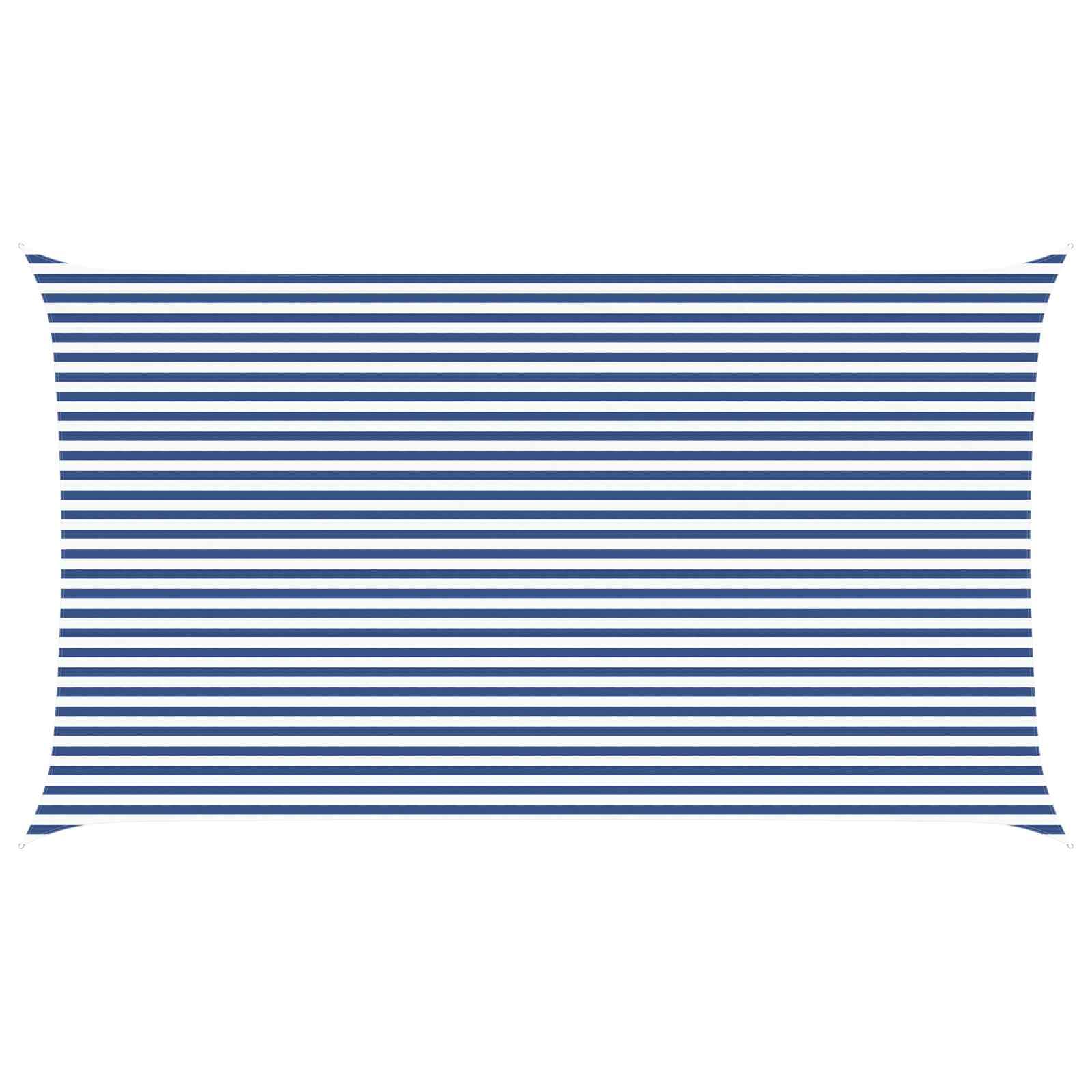 vidaXL Sun Shade Sail Blue and White 7 x 4 m 100% Polyester Oxford, Outdoor Shade, UV-Resistant, Rectangular Canopy, Polyester Cover, Modern Terrace, Water Resistant Poolside — image 1