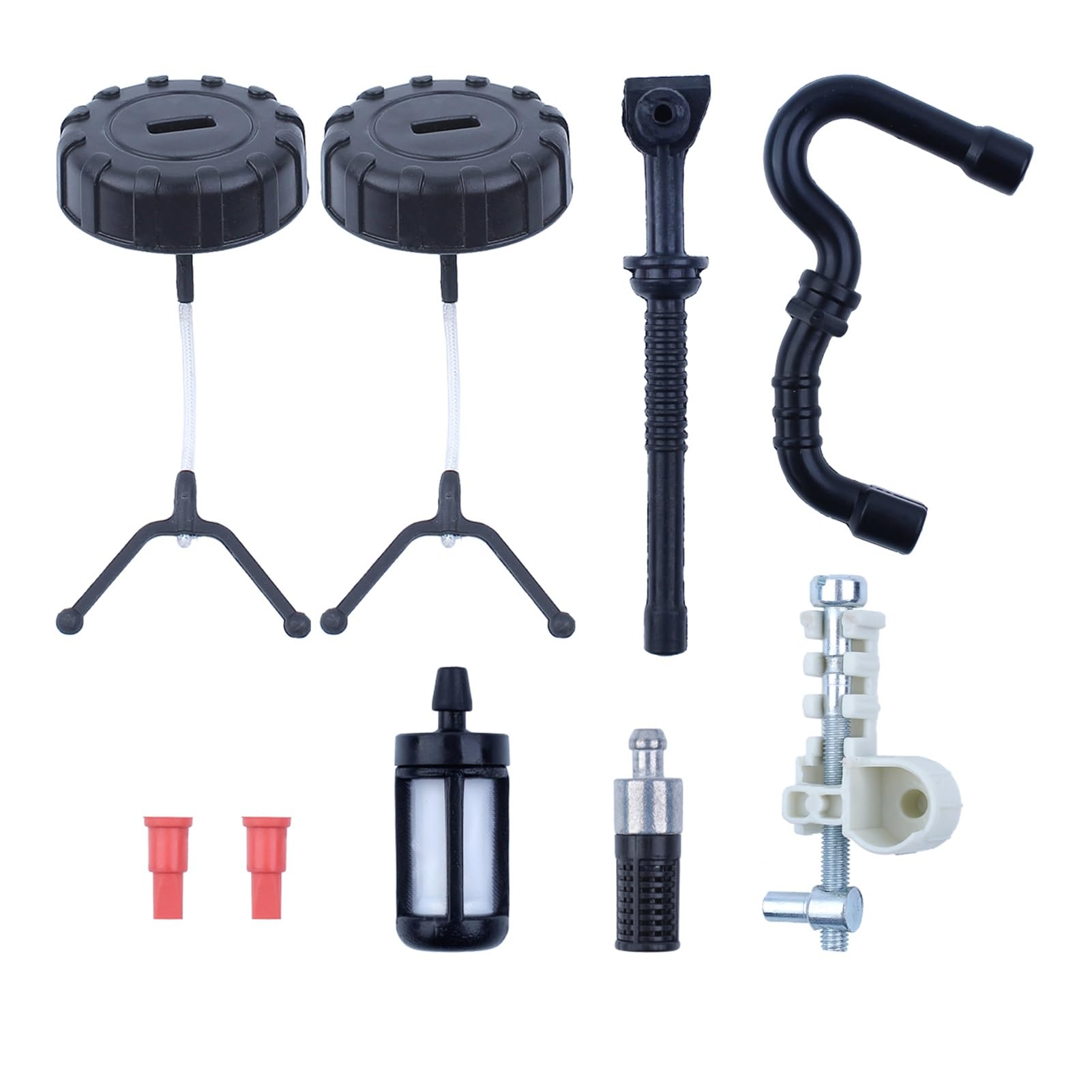 1 set di tappi for olio carburante, filtro for tubo, tendicatena, kit viti for STIHL MS180 MS170 018 017, parti ricambio for motosega a gas