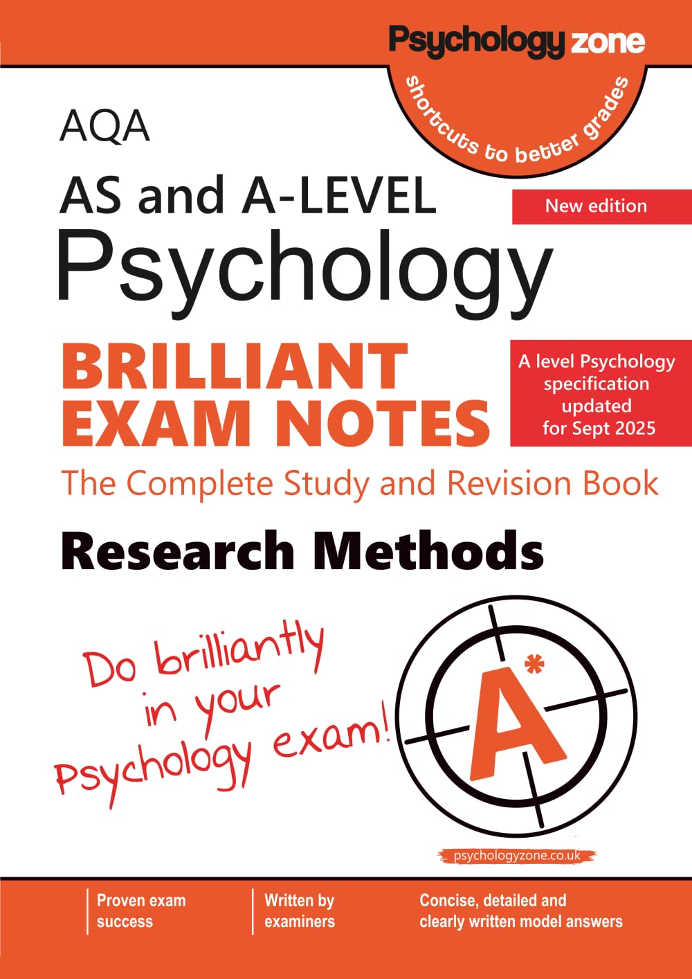 AQA A-Level Psychology Brilliant Exam Notes: Research Methods: Updated for 2025 specification