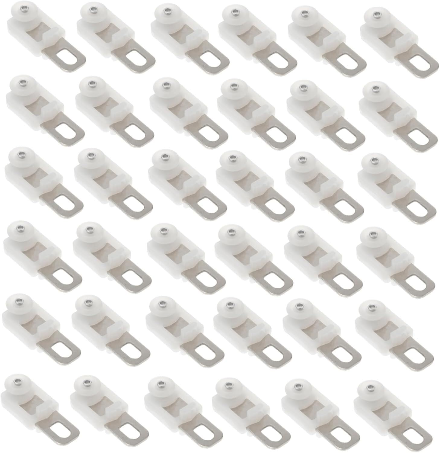 Curtain pulley, 50Pcs Curtain Track Rollers with Hooks for Easy Installation