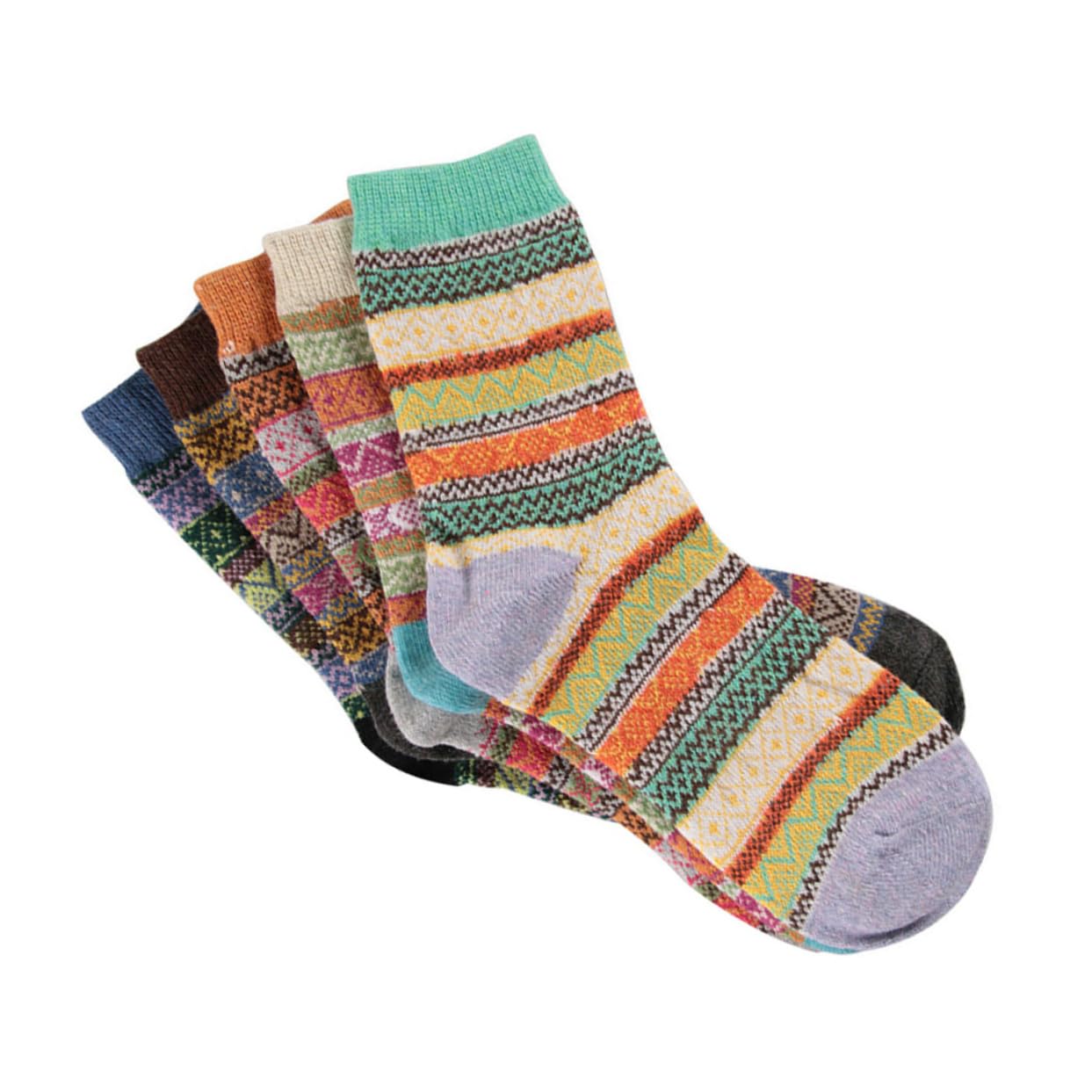 SHERCHPRY 10pares Calcetines De Lana Para Mujer Diseño Vintage Térmicos y Cómodos Para Invierno Paquete