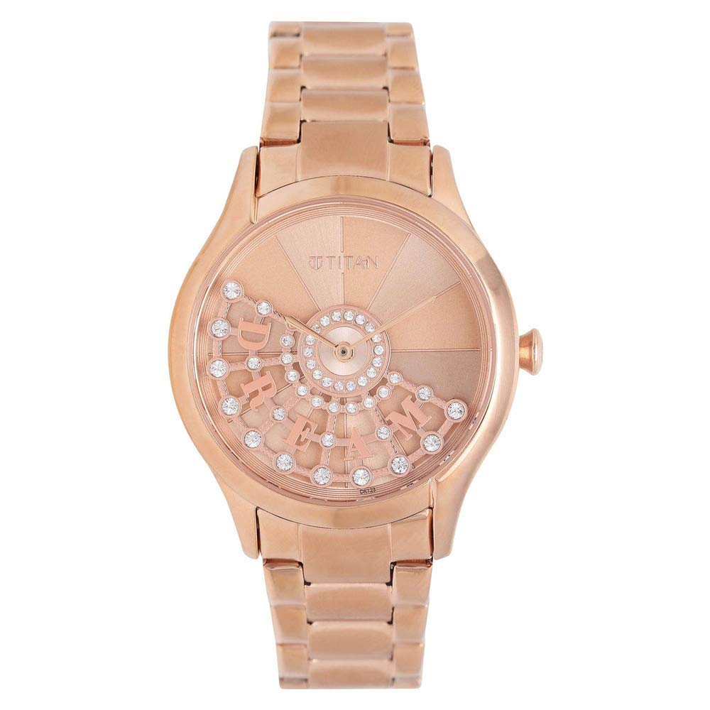 Titan Purple Self Expression Analog Rose Gold Dial Womens Watch-NN95111WM01 (B07X3B69G4) Amazon Price History, Amazon Price Tracker