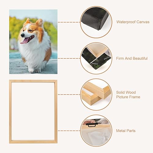 Miniatura 3 de WEGA Impresiones en lienzo personalizadas con tus fotos (6 pulgadas de ancho x 8 pulgadas de alto), arte de pared personalizado para dormitorio,