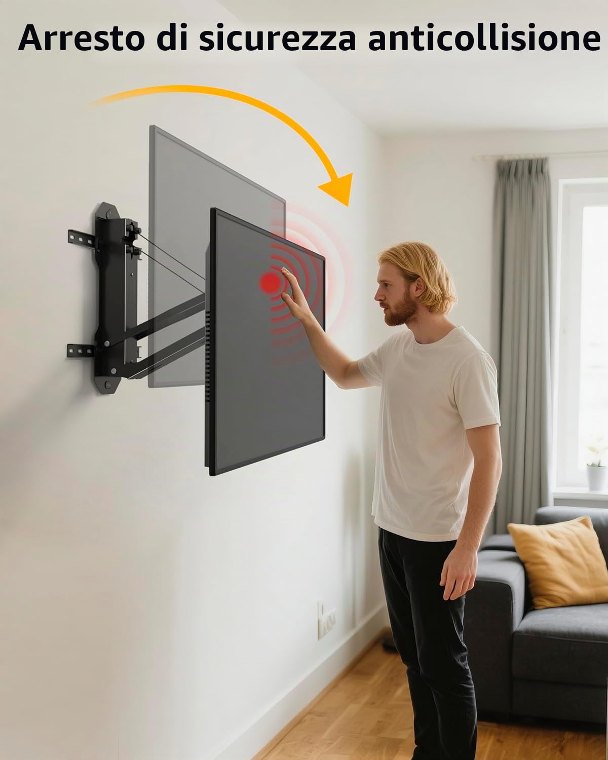 FORGING MOUNT Supporto da Parete Motorizzato per TV da 32" a 85" | Staffa TV Telecomando Radiocomandato, Inclinazione, Girevole, fino a 50 kg, Max VESA 600x400mm