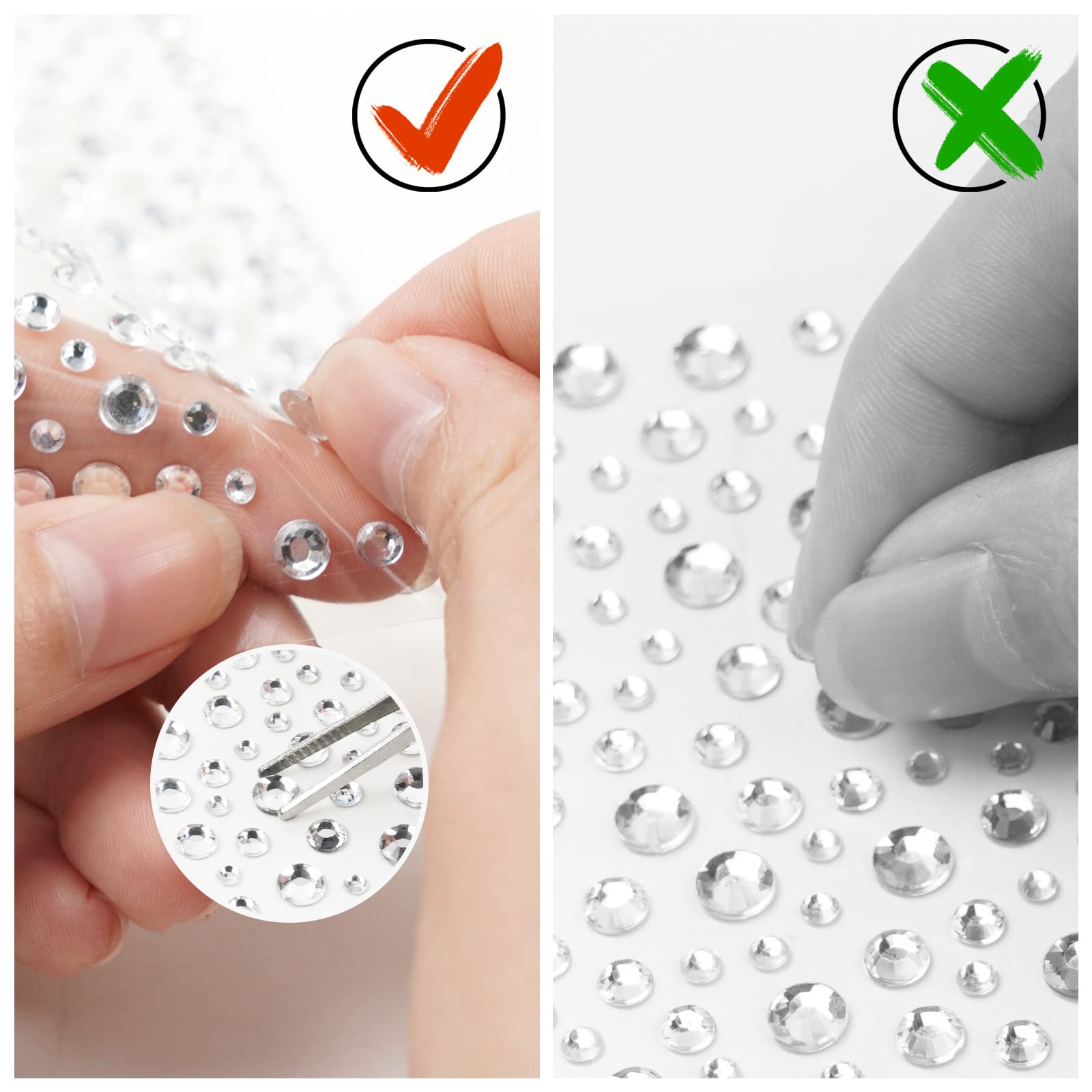 Adesivi Con Perle Vicloon - 6 Fogli, 990 Perline, Per Nail Art E Decorazioni Fai Da Te - Foto 2