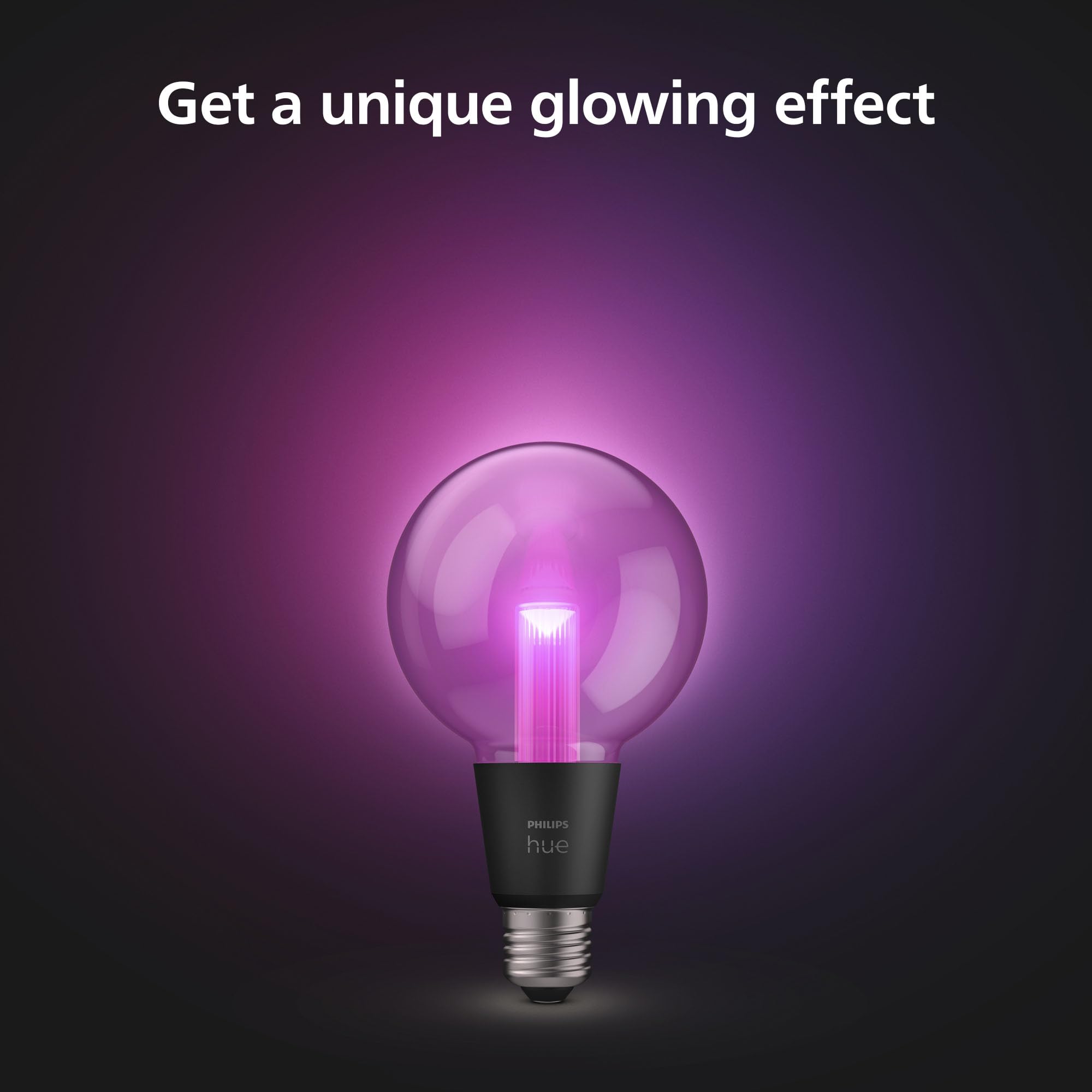 Philips Hue Lightguide G95 Small Globe Smart Bulb, White and Color Light, Bluetooth Compatible, Voice Control with Alexa - Image 2