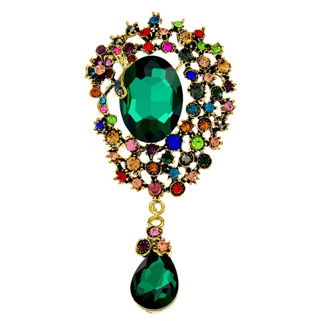 Broche d'automne en cristal pour structurer vos vestes amples - 3