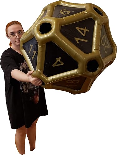 Black Bazaar Dados grandes D20 inflables extra grandes gigantes para juegos DND RPG de mesa Juego de rol Calabozos y dragones