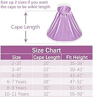 Vista 7 de visofayo Disfraz de capa con escondite para niñas pequeñas para capas de princesa