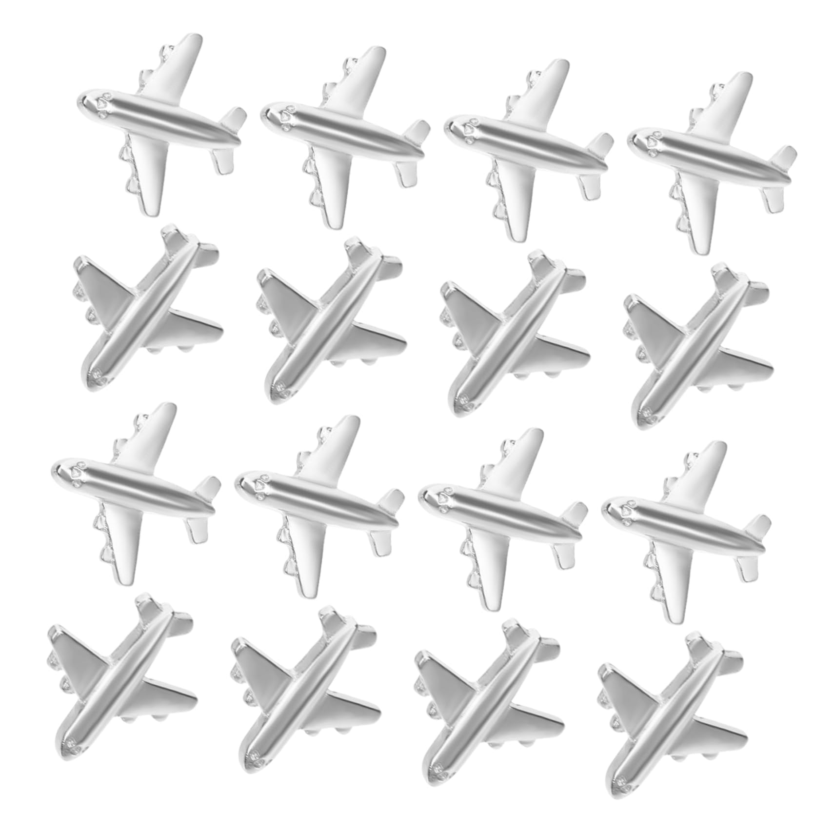 ARTIBETTER 10 Set Puntina Da Disegno Per Aereo in Metallo Puntine Da Disegno Di Aereo Di Carta Spinta Della Mappa Compagnia Aerea Estetico Jet Ago in Acciaio Silver 12 Pezzi*10