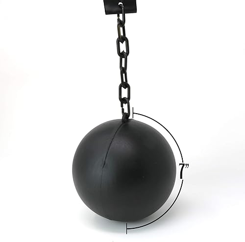 Miniatura 6 de Skeleteen Bola de prisionero y cadena - Accesorios para disfraz de prisionero - 1 pieza