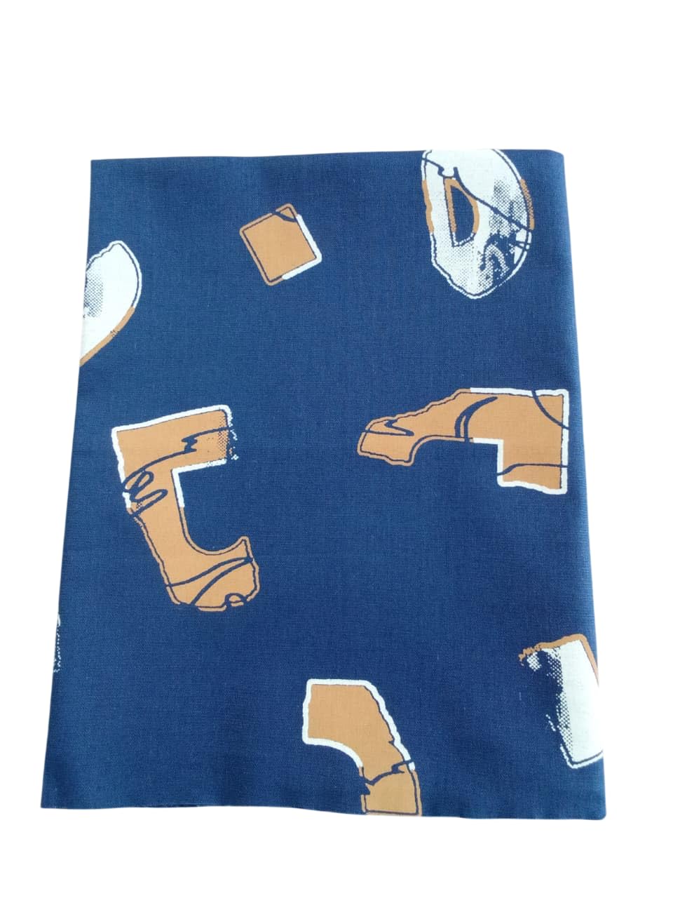 polytech textiles 320-Polytech Textiles Pure Cotton Poplin Unstitched Shirting Fabric, Royal Blue with Yellow and White Print, 1.6 Metres, Oxford Style, Casual-picture-13