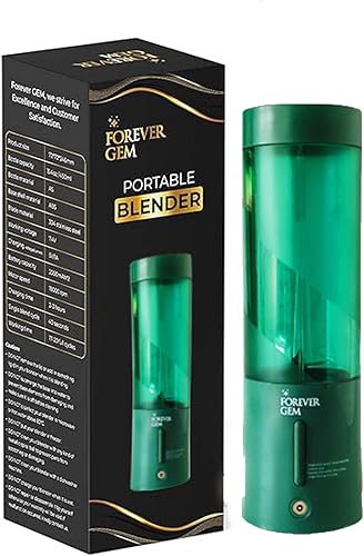 Licuadora portátil, 15 onzas, recargable por USB, licuadora personal para batidos y batidos, vaso exprimidor con 6 cuchillas, mini licuadora para