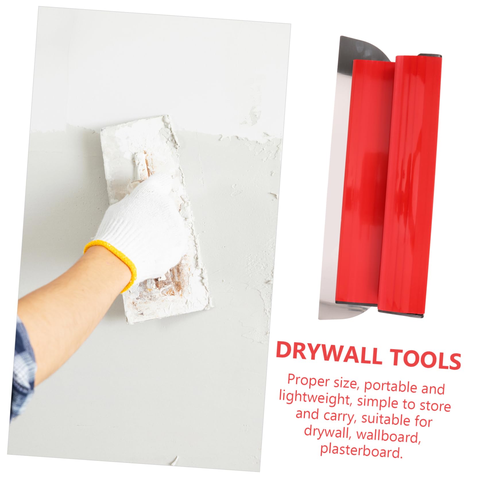 Homoyoyo Set in Acciaio Inox per Cartongesso di Spatola Lisciatrice per Lisciare Stucco e Finitura Pareti in Casa