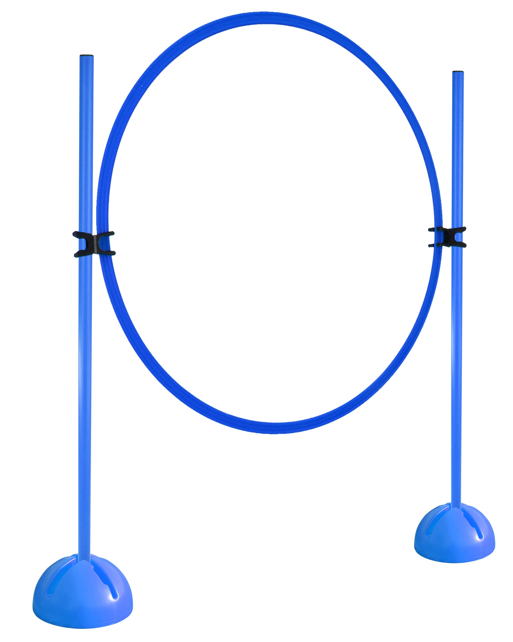 Kombi-Ring-Hürdenset – Ring ø 70 cm & Stangen 100 cm – Training der Sprungkraft & Koordination – mit befüllbarem X-Standfuß – Agility-Hürde für Fußball, Leichtathletik & Hundesport