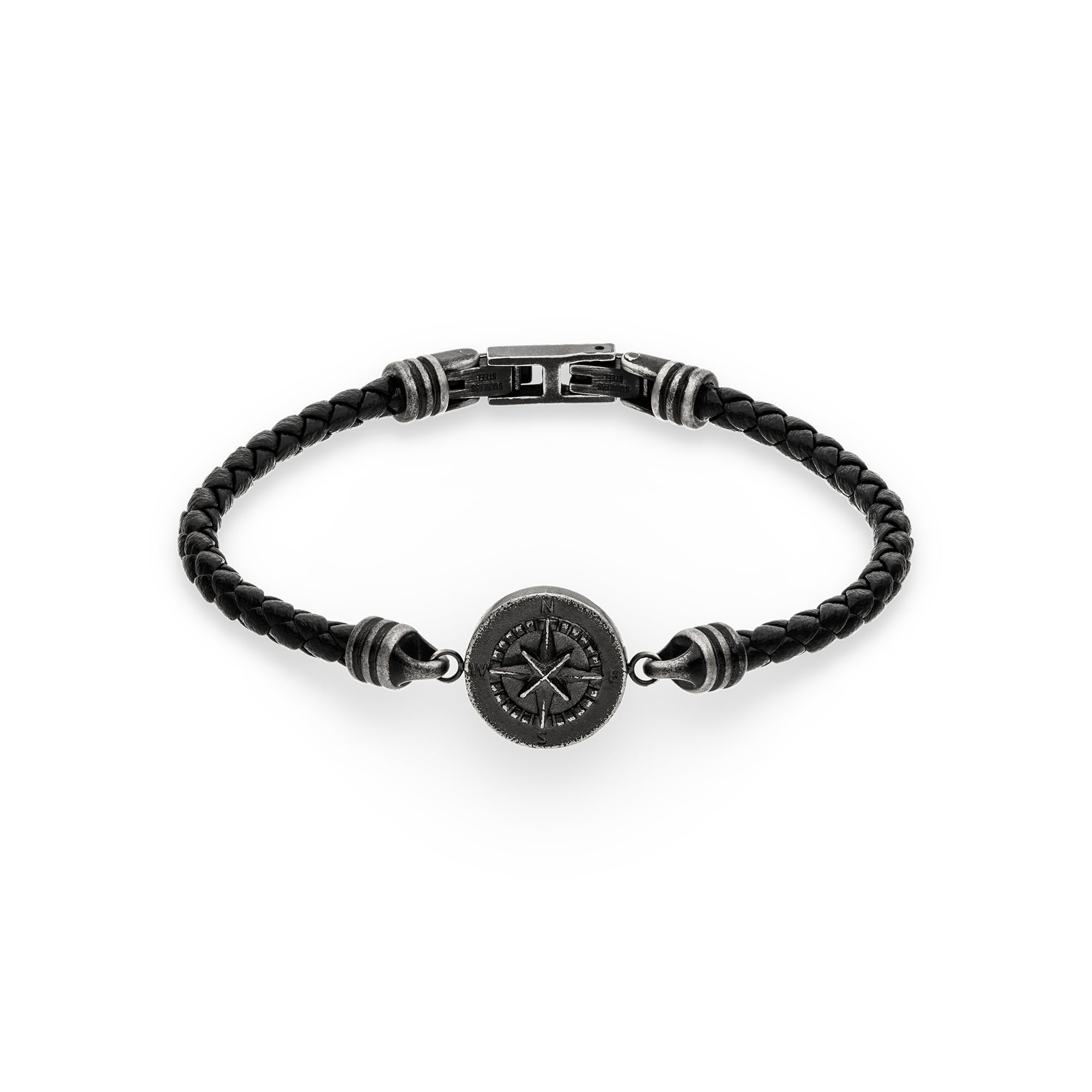 s.Oliver Men's Bracelet – Bracelet Made of Matte Stainless Steel – IP Gun – 22 cm – Waterproof and Skin-Friendly