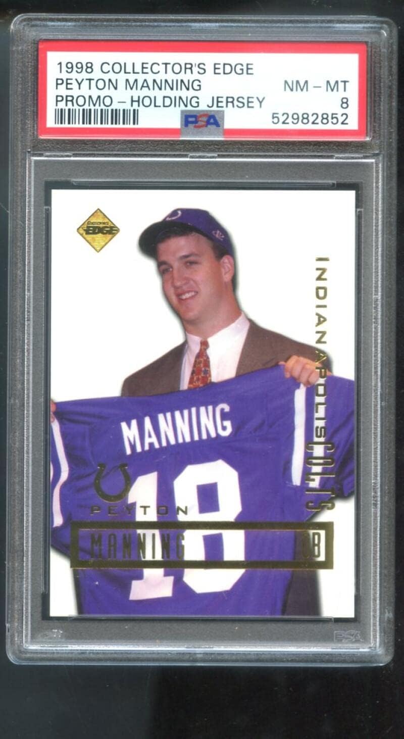 1998 Collector's Edge Peyton Manning Promo ROOKIE RC PSA 8 Graded Football Card NFL Collectors