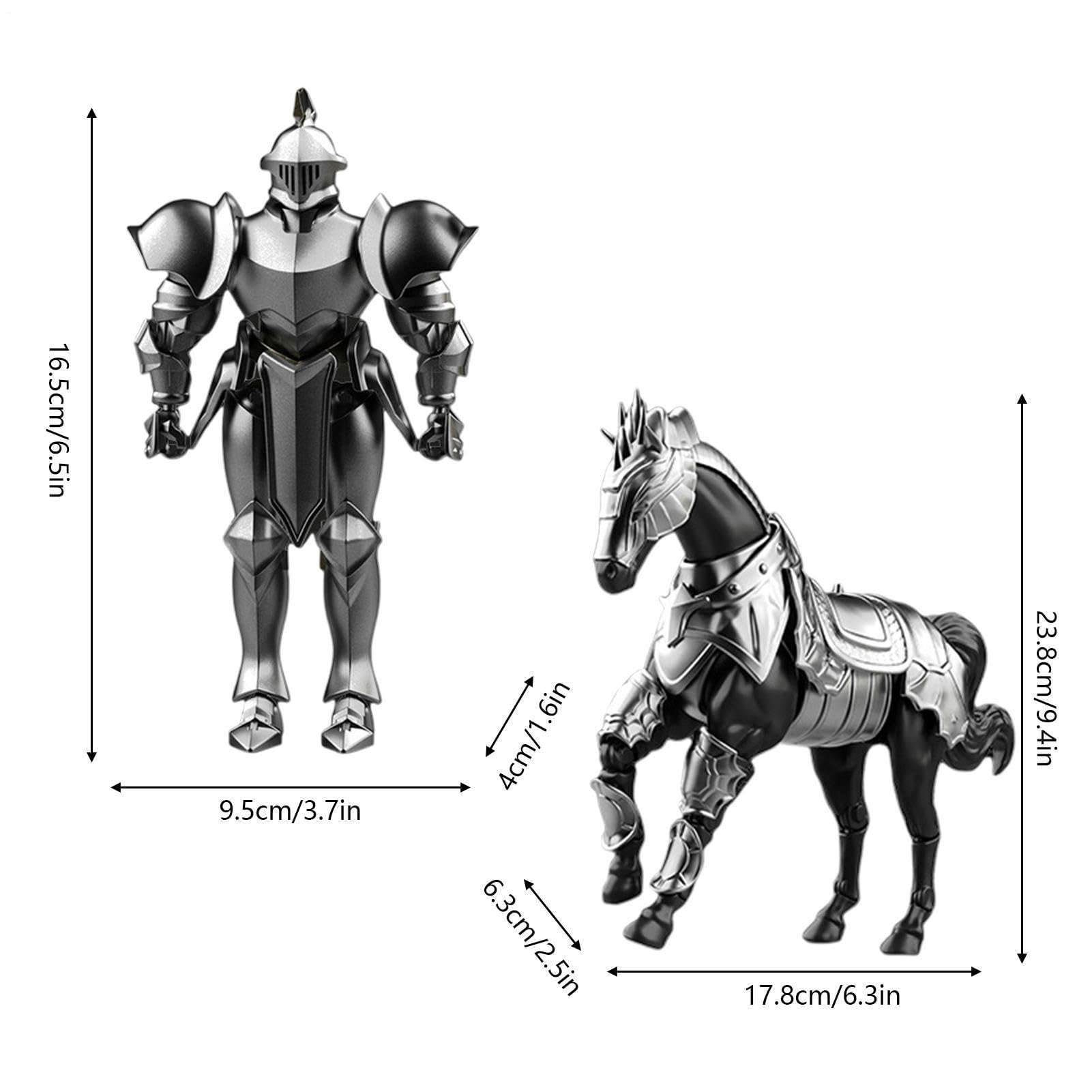 Figuras De Acción Medievales Montaje DIY Requerido Multiarticuladas Y | Figura de Acción Estatua para tu salón, estudio, oficina, estantería, escritorio y tu mesita de noche