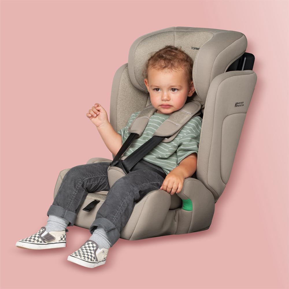Foppapedretti Seggiolino Auto Babyroad I-Size, per bambini da 76 a 150 cm di altezza, 15mesi-12 anni, conforme ECE R129, Fissaggio a 3 punti, Safe Body Protection, Protezione Impatti Laterali, Silver