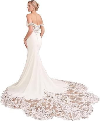 Wedding Dresses for Bride 2025 Lace Boho Mermaid Bridal Gowns for Bride Beach Wedding