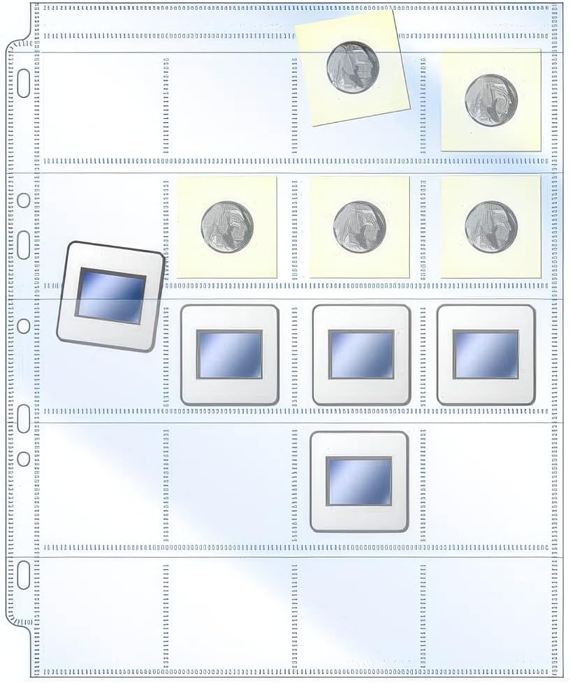 StoreSMART - Slide & Coin Page for 3-Ring Binders - Poly Archival-Safe Plastic - 10-Pack - LC20-10