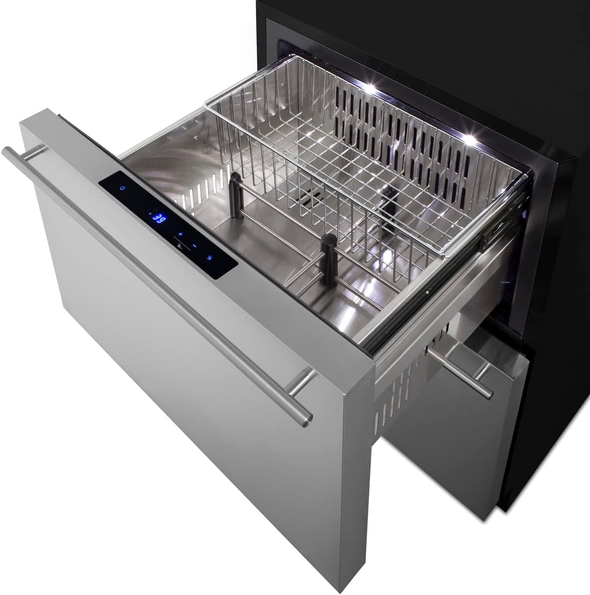 Summit 24” Two Drawer Refrigerator, 3.7 cu.ft. Capacity, ADA Compliant, Outdoor Refrigerator, Stainless Steel, Panel Ready Capable*- ADRD241PNR (*Panels not included)