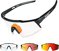 Vista 10 de Photochromic Sports Sunglasses XL for Men Women, TR90 Frame Cycling Glasses for Baseball, Running, Hiking